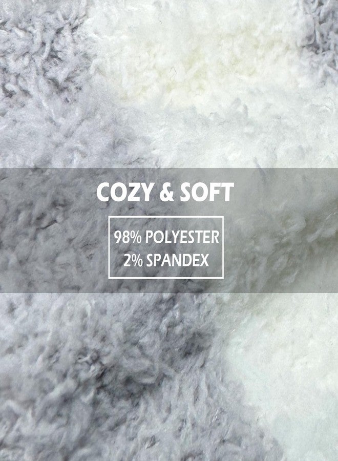 Popuid Womens Fuzzy Socks, Cozy Fluffy Slipper Sock, Soft Winter Plush Socks Comfy Home Sleep Xmas Gift for Adults (Set 1) - Image 4